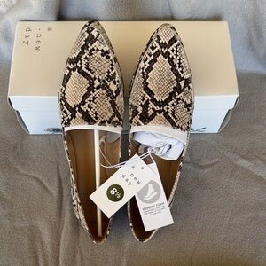 A New Day Women's Snakeskin Pattern Loafers - Brown and Black